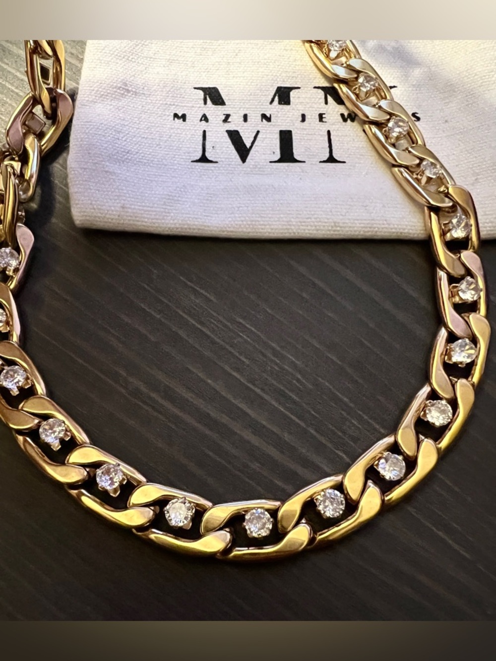 Mazin jewels gold rhinestone statement chunky necklace as seen on Taylor Swift